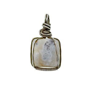 Vintage Wire-Wrapped Dendritic Agate Pendant